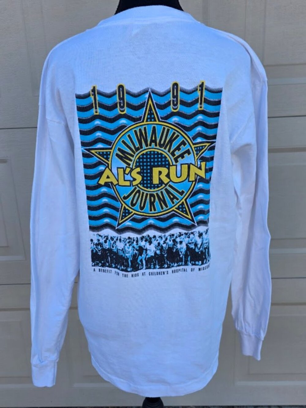 Vintage 1991 Milwaukee Al's Run Long Sleeve Graphic Tee USA Large